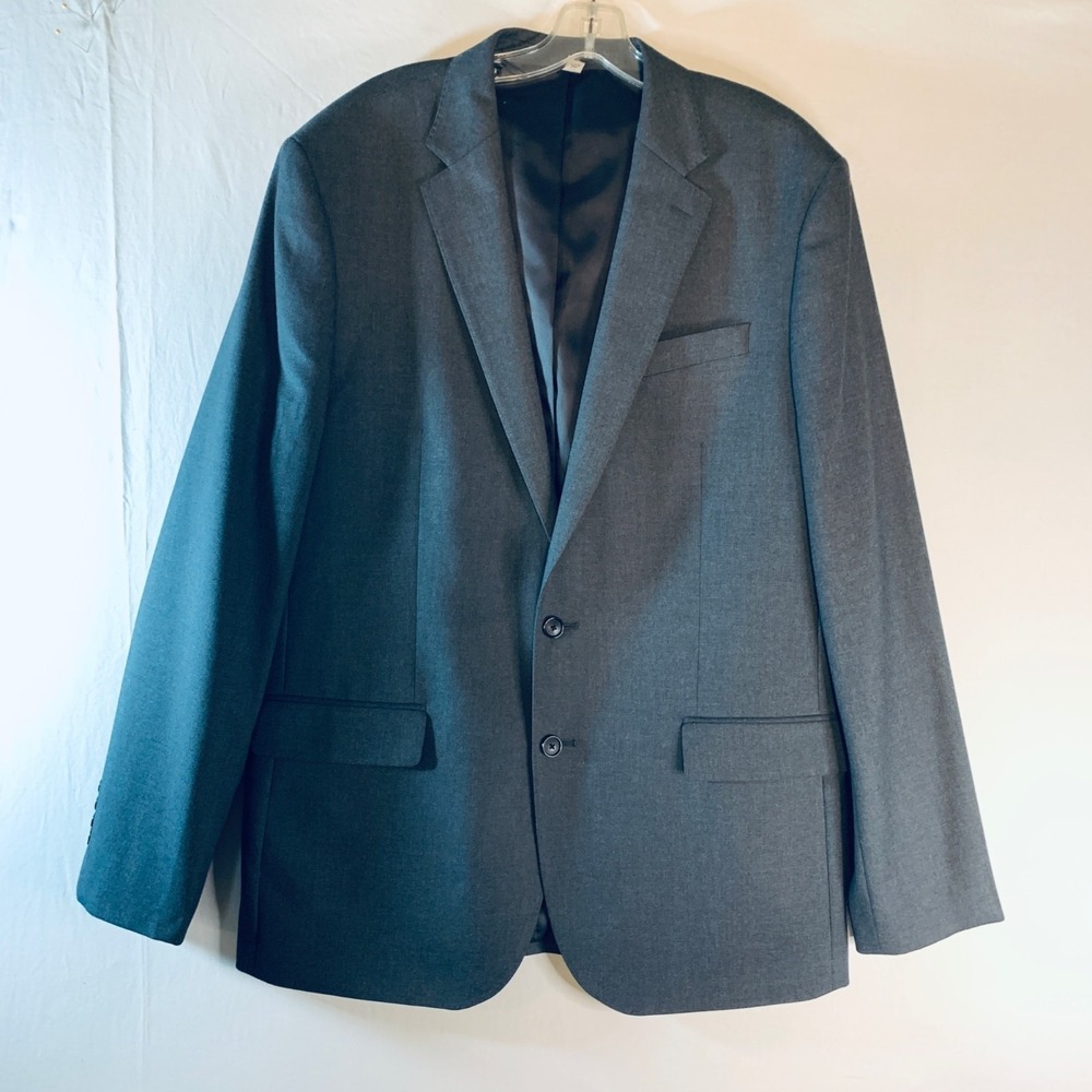 Goodfellow & Co Suit Jacket 42L Standard Fit Charcoal Gray 2-Button Blazer NWT